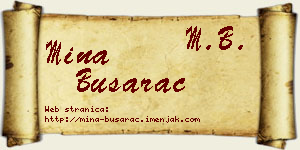 Mina Busarac vizit kartica